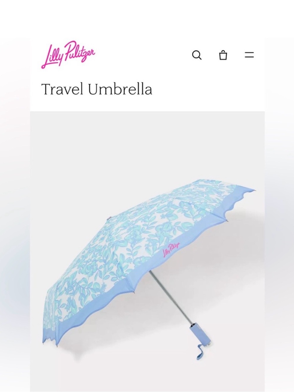 Lilly Pulitzer Blue Umbrella jacaranda  Blue Simply the zest